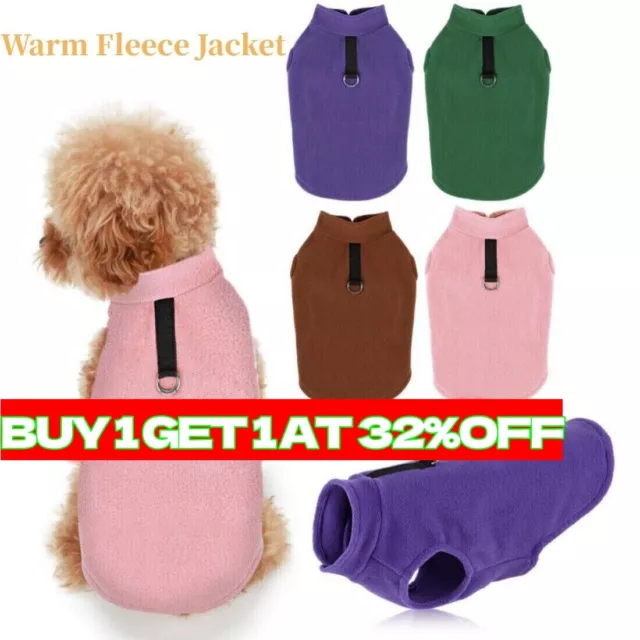 Pet Dog Coat Warm Fleece Jacket Jumper Sweater Winter Clothes Puppy Vest Outfit