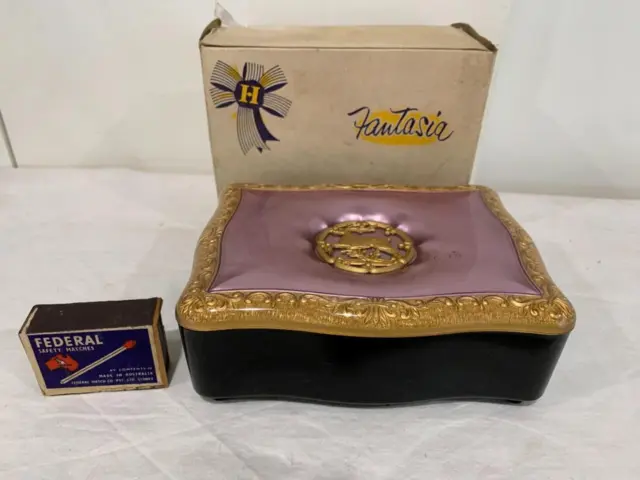 Vintage Chocolate Plastic Box Container Fantasia Hoadleys Violet Milk Assortment