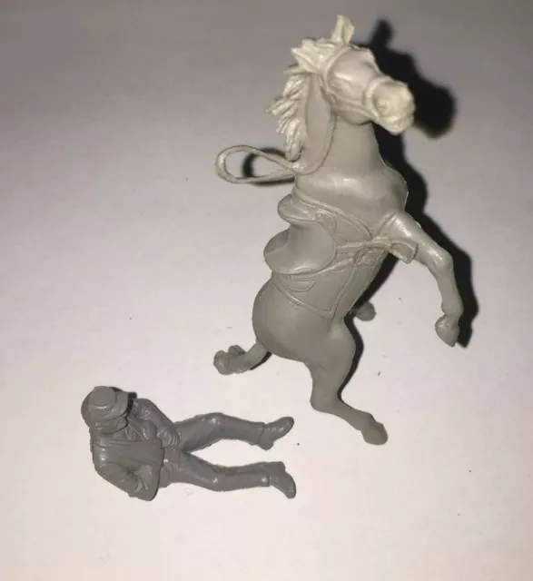 Marx Fallen Horse & Wounded Confederate Civil War Toy Soldier Vintage Play Set