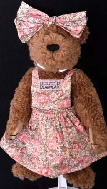 Boyds 910061 Liza J. Bearrijam Plush Stuffed 10" Animal Bear Flower Dress Bow