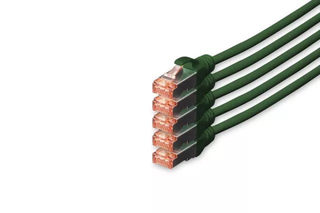 DIGITUS LAN Kabel Cat 6 - 10m - 5 Stück - RJ45 Netzwerkkabel - S/FTP Geschirmt -