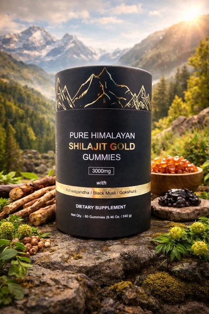 PURE HIMALAYAN SHILAJIT Gold Gummies 3000MG 60 Gummies FAST & FREE ...