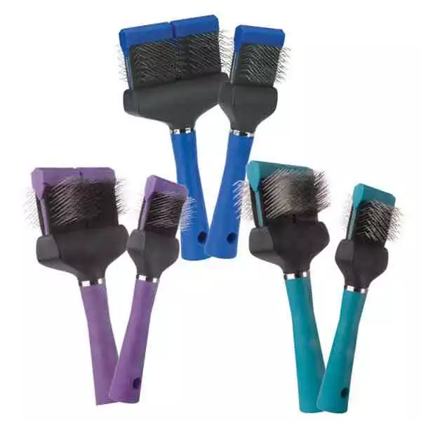 Brosses lisses flexibles brosse de toilettage pour animaux de compagnie douce ferme simple double face outils