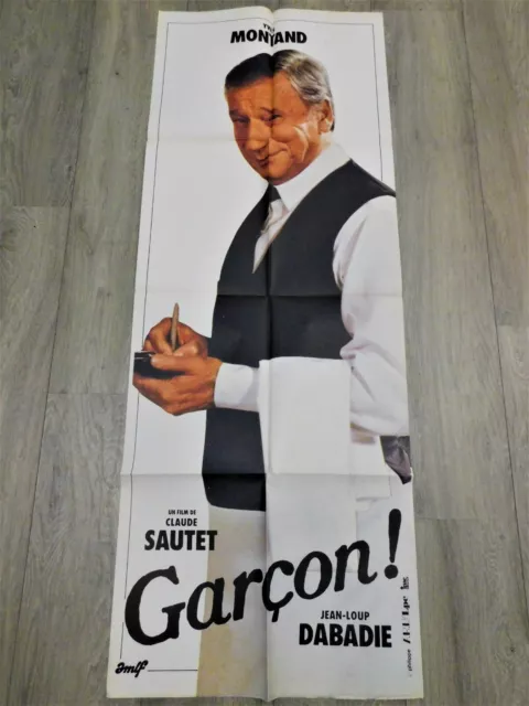 Garçon ! Affiche ORIGINALE Poster 60x160cm 23x63 1983 Claude Sautet Yves Montand