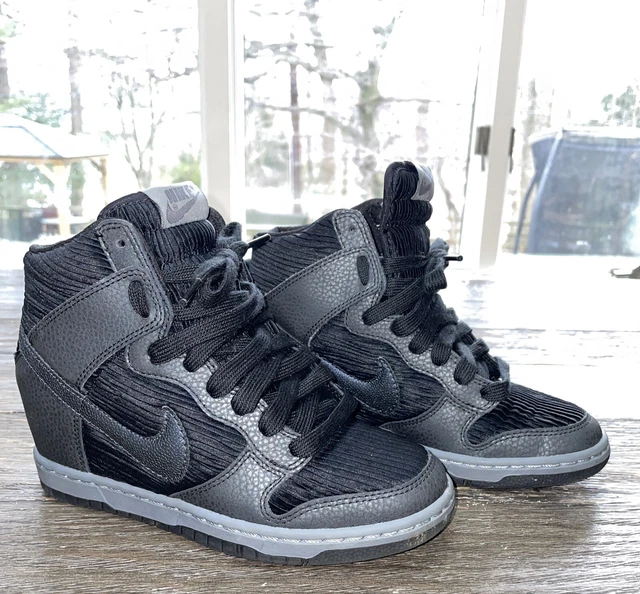 nike womens dunk sky high hidden wedge heel