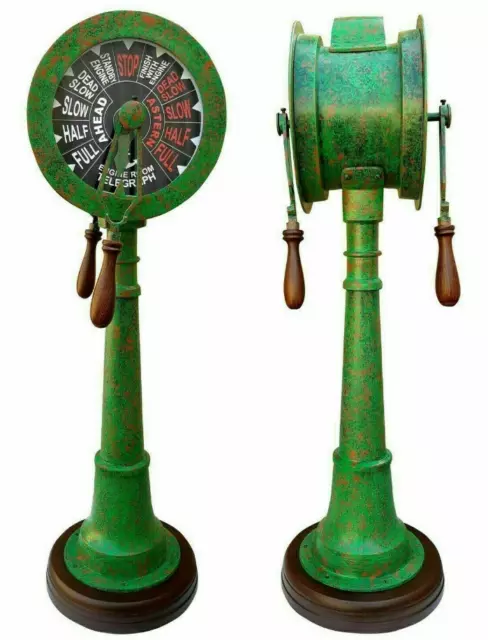 Patina Finish Ship Engine Order Telegraph 37" Nautical Collectible Home Decor