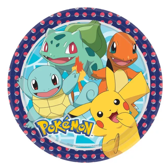 8 Assiettes Pokemon 23Cm