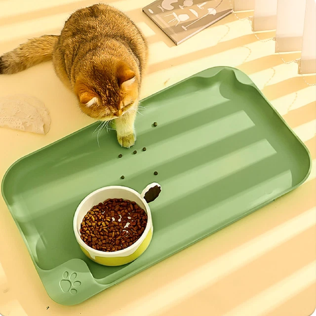 Dog Mat Silicone Dog Food Mat Waterproof Tray With Raised