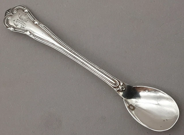 Antiker Salzlöffel 950 Silber Frankreich 1 von 10 Gewürzlöffel Kaviarlöffel (12)