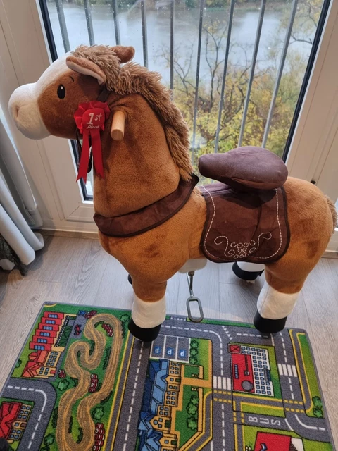 Stuffed Riding Horses HOMCOM PLUSH RIDE On Walking Horse Toy - Brown £20.90 - PicClick UK