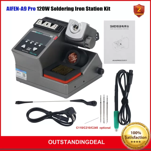 AIFEN-A9 Pro 120W Soldering Iron Station Soldering Station Kit + Handle + 3 Tips