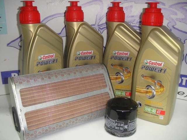 KIT 4 LT OLIO CASTROL POWER1 10W40 FILTRO MOTO GUZZI Norge GT 8V 1200