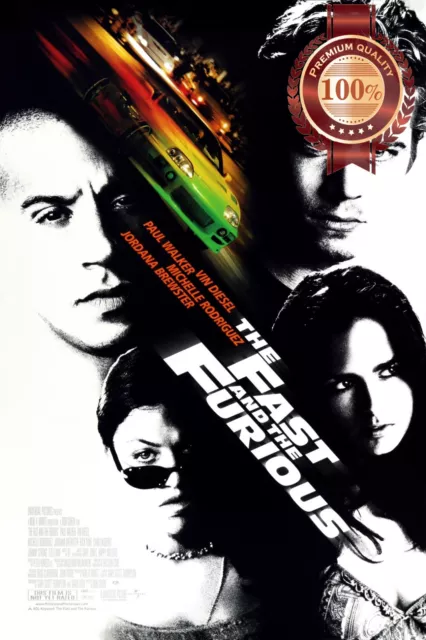 The Fast And The Furious Vin Diesel Original Cinema Movie Print Premium Poster