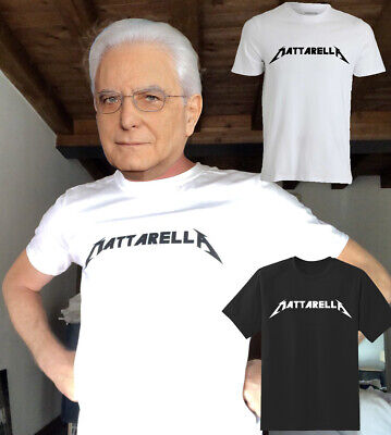 T-shirt Presidente MATTARELLA maglietta simpatica uomo bambino ragazzo unisex