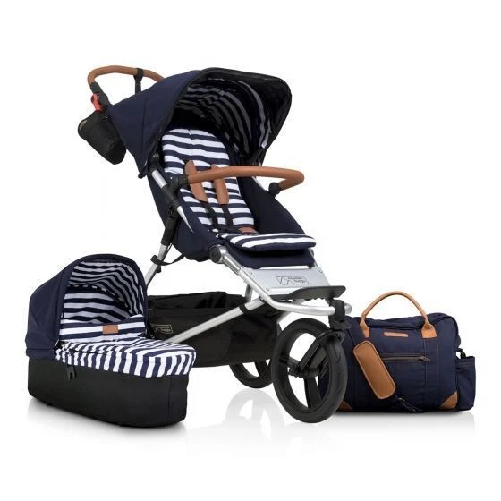 Mountain Buggy Urban Jungle Jogger and Carry Cot and Bag- Nautical