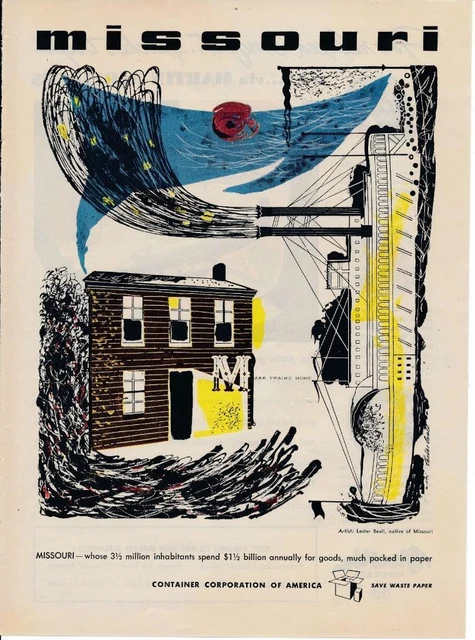 Magazine Ad - 1947 - Container Corporation of America - Lester Beall