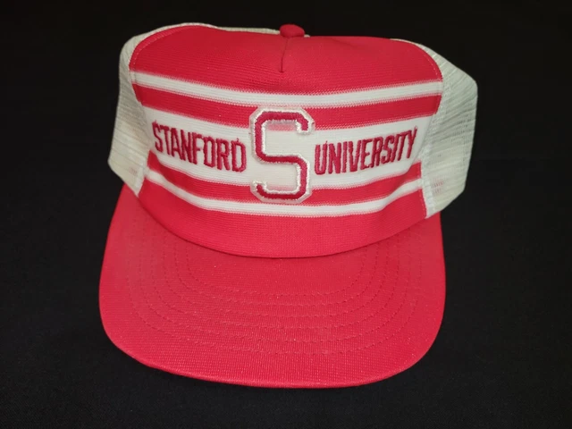 Vintage Stanford University Red & White Foam Hat 90s  Snapback Trucker RARE HTF