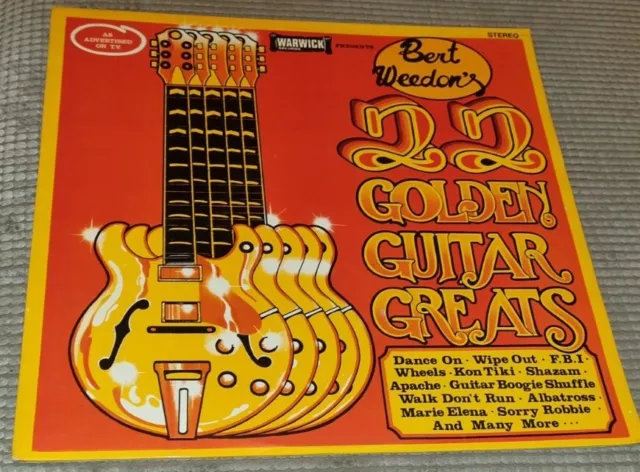 Bert Weedons 22 Golden Guitar greats, 12 inch vinyl LP stereo album V.G. cond.