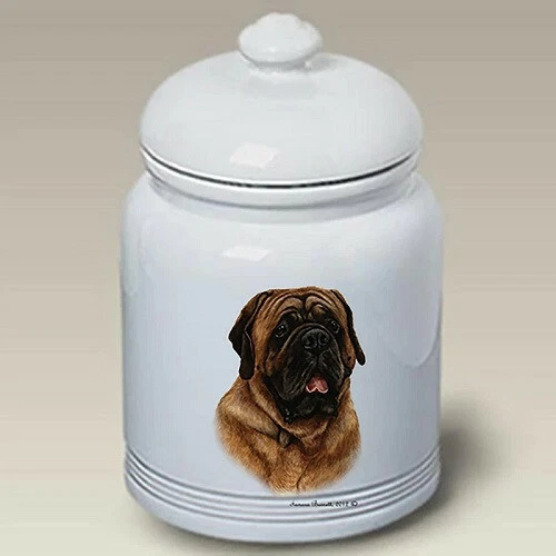 Red Mastiff Ceramic Treat Jar TB 34276