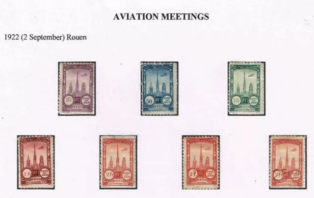 France Rouen Aviation Meeting 1922 Stamp Mh 149 Cinderellas Nice Collection !!!