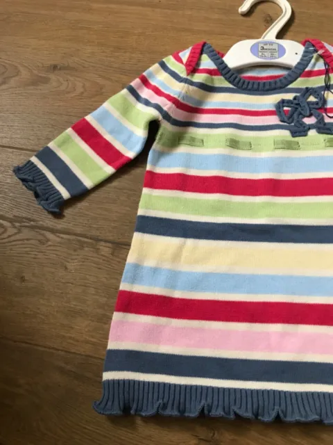 M&S splendido maglione per bambine set abito e collant età 0-3 mesi nuovo con etichette 3