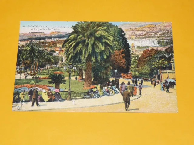 Cpa Carte Postale 1926 Monaco Monte-Carlo Boulingrin Et Jardins Du Casino