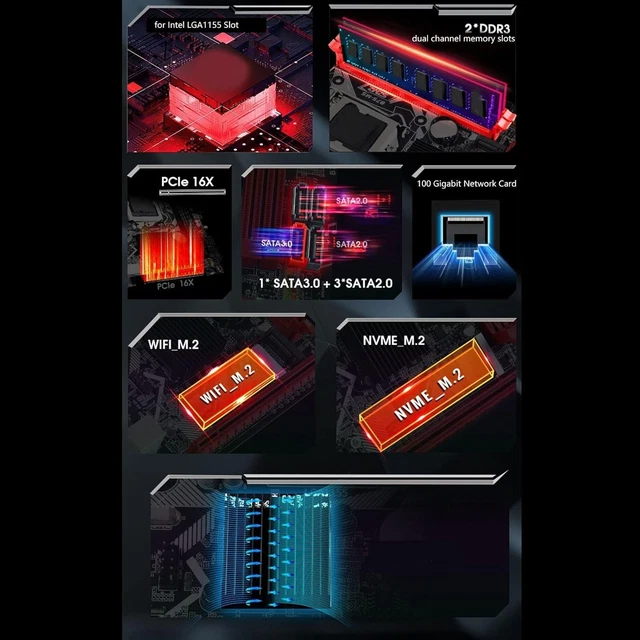 YUNSEITY B75 MS Mini ITX Motherboard, DDR3 LGA 1155 PC Mainboard ...