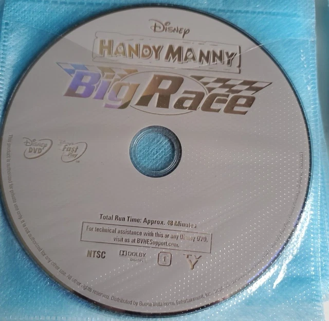 HANDY MANNY BIG Race Loose Disc DVD Disney $2.00 - PicClick CA