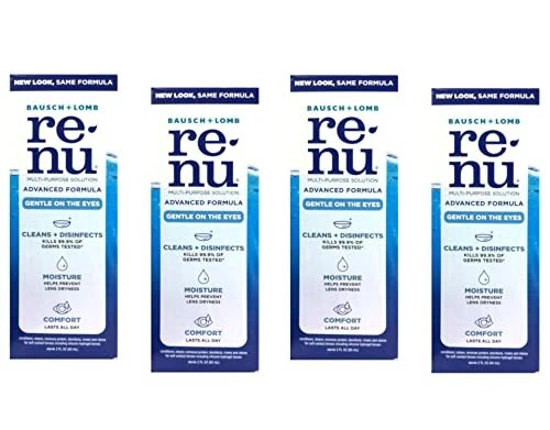 Solución de lentes multipropósito Renu Fresh, tamaño de viaje 2 Fl Oz (paquete de 4)