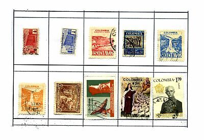 COLOMBIA lotto 30 francobolli stamps commemorativi 