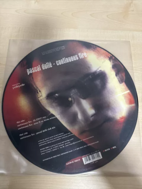 Pascal Dollé ‎Continuous Fire Vinyl 12" Picture Disc Wicked Tunes  Hard Trance