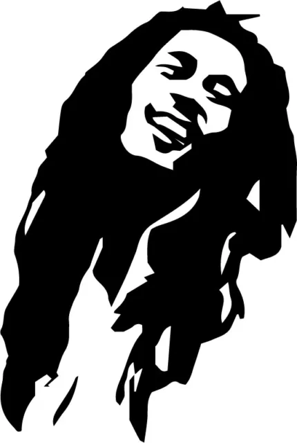 Bob Marley VINYL DECAL Jamaican, reggae, ska bumper sticker, car, laptop, music