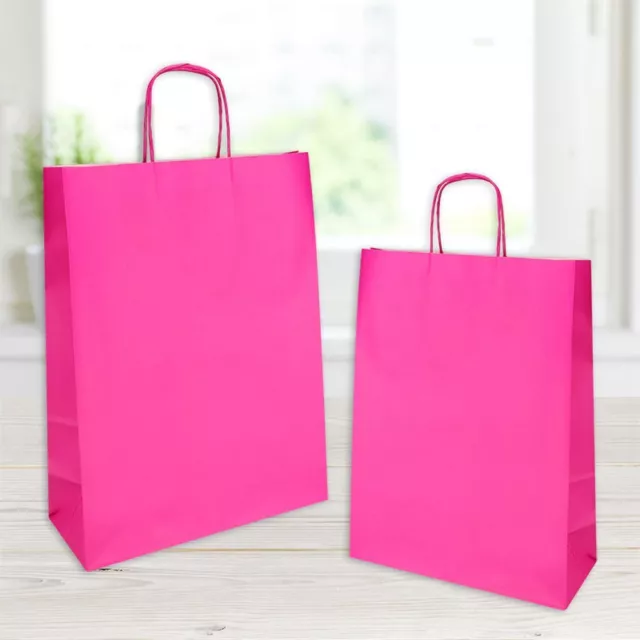 25 PZ Busta shopper jolly colore FUXIA 18x8x24 cm 1BFV