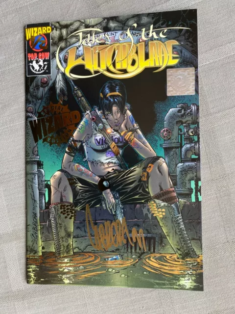 Tales Of The Witchblade Flight 1 No 1/2 Wizard Signed Cabrera COA Vo near Mint