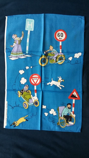 coupon tissu  Tintin  63 X 85 cm ( HERGE /1993