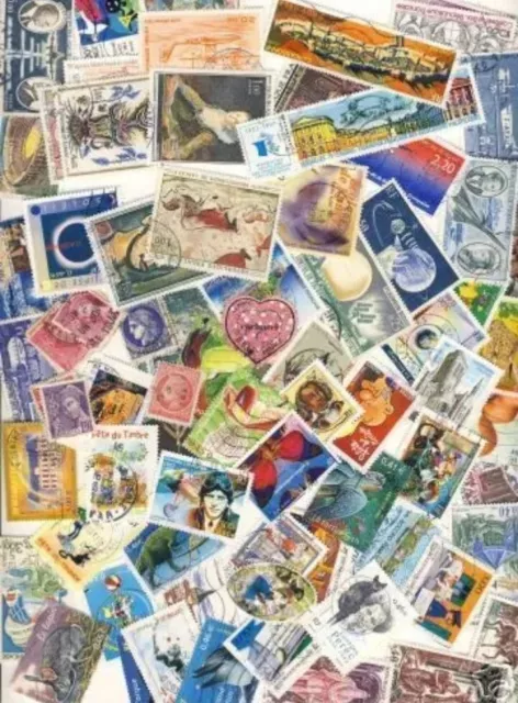 Timbres /// Lot De 200 Timbres Differents France Tout Formats