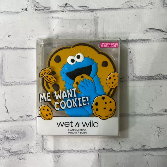 Espejo de mano Sesame Street Wet N' Wild Cookie Monster edición limitada Me Want Cookie