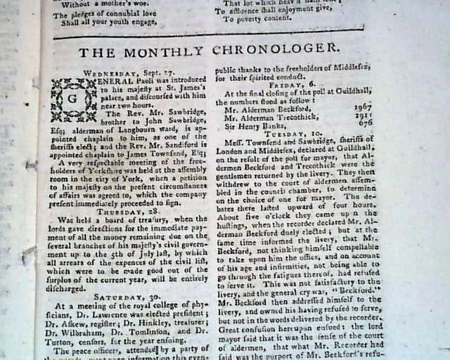 Rare 18th Century 1769 British Pre Rev. War UK Magazine w/ Outer Blue Wrappers