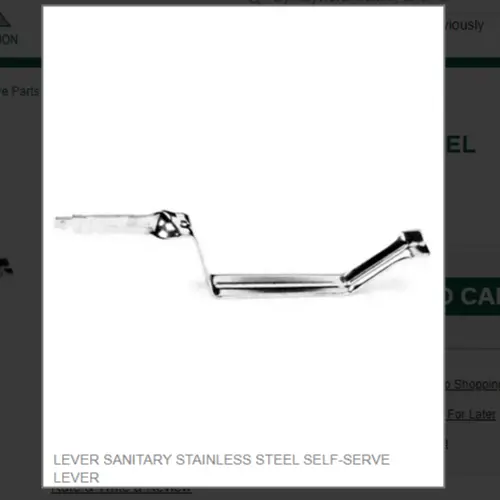 Lever Sanitary Stainless Steel Self-Serve Lever # 516-06