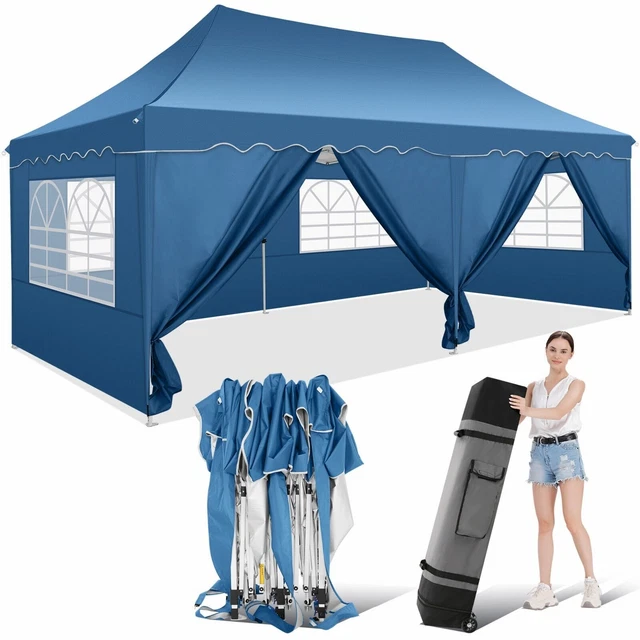 Faltpavillon 3x3/6m Pavillon Partyzelt Gartenzelt Faltbar Wasserdicht Festzelt