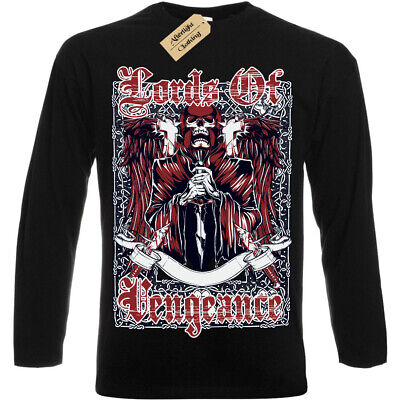 Lords of vengeance T-Shirt skull gothic skeleton Mens Long Sleeve