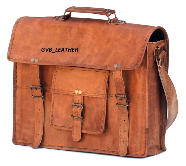 Borsa Messenger Vintage Da Uomo In Pelle Marrone Da Uomo A Tracolla Per - Foto 11