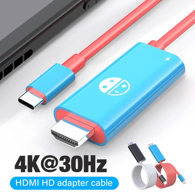 100W PD Fast Charger Cord HD Type-C To HDMI Gaming Cable For Nintendo Switch 2M