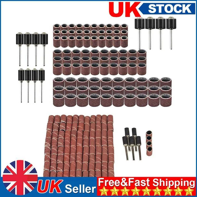 1 Set Wood Metal Grinding Kit with 1/4 Shank Drum Sanders Set for Drill Bit