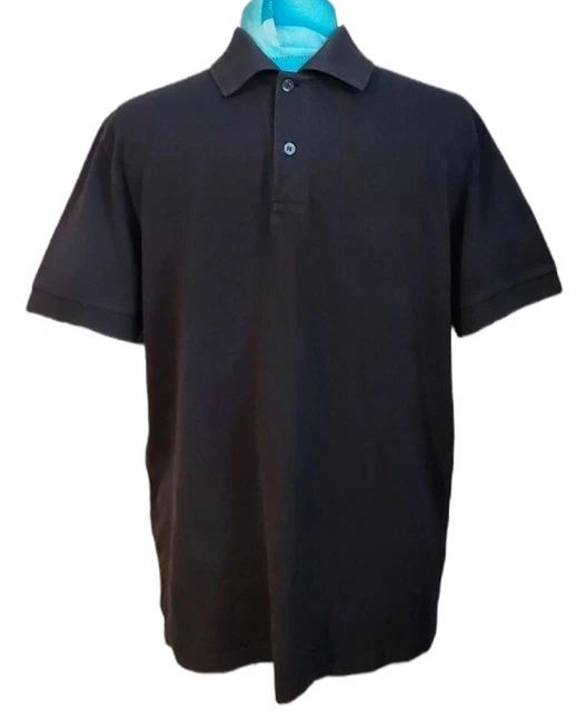 Hugo Boss Ferno Mens Black Polo T Shirt  Top Tee S/M 20" pit2pit PRELOVED