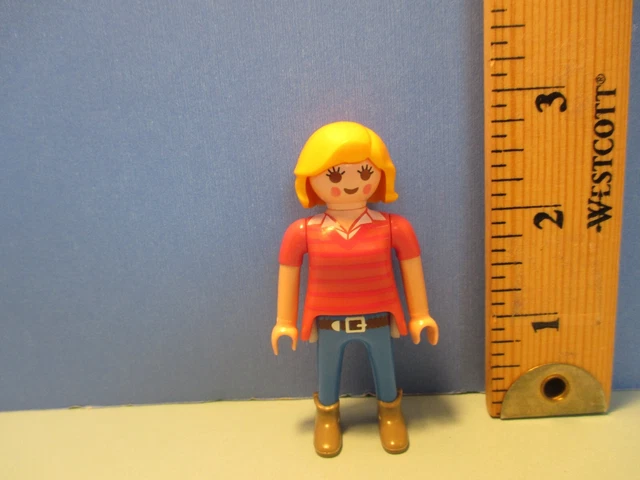 Lot De 3 Têtes De Figurine Playmobil Femme - Cheveux Blonds Colette - Pièces Détachées