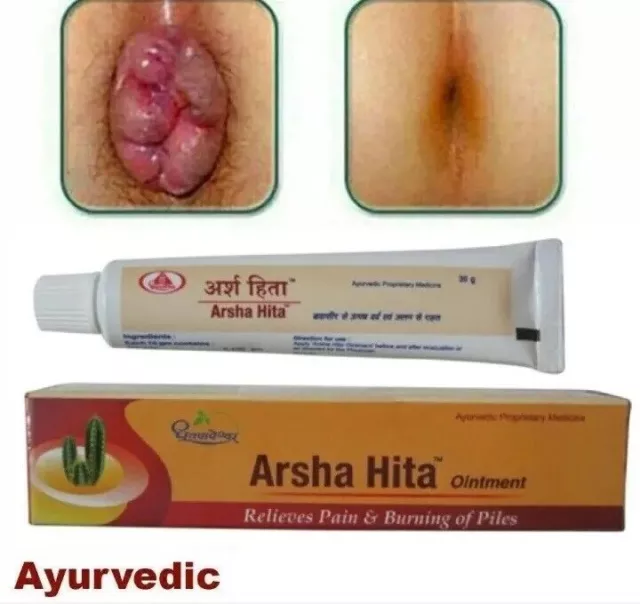 Arsha Hita Ointment  Sterilize Cream For Pilees Ayurvedic Herbal Product 30gm
