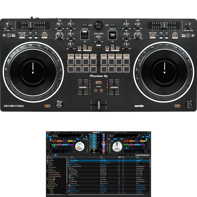 PIONEER DJ DDJREV1 2deck DJ Controller and Serato DJ Pro Software