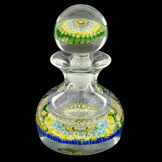Mid-19th Century Glass Paperweight / Bottle with Millefiori Pattern 6 in