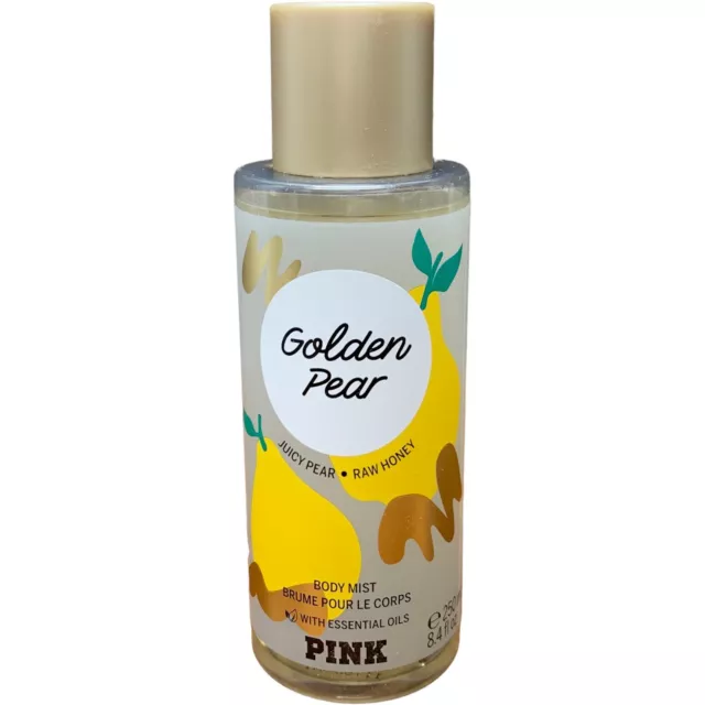 Victorias Secret Body Spray Golden Pear Fragrance Mist Limited Edition PINK 8.4